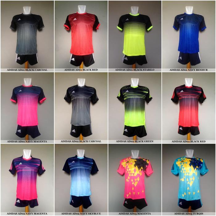 Baju Kaos Olahraga Jersey Bola Setelan Futsal Adidas Nike Puma Murah