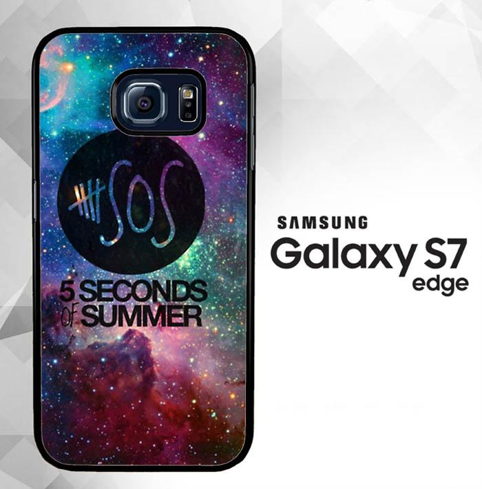 5 Second of Summer Logo Galaxy Nebula O3421 Samsung Galaxy S7 Edge
