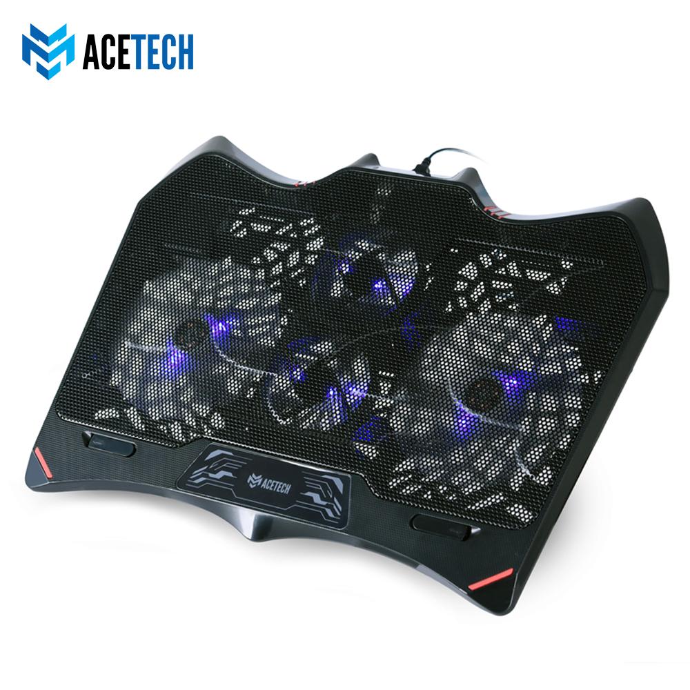 Acetech Notebook Cooling Pad Laptop Model Gaming 4 Kipas Blaze - Kipas Angin Laptop - Cooling Fan