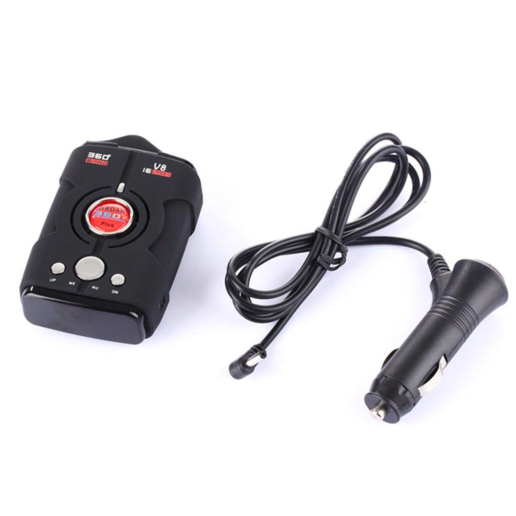GOFT Car Radar Detector V8 360 Degree Bilingual Warning las*r Alarm LED Display Black