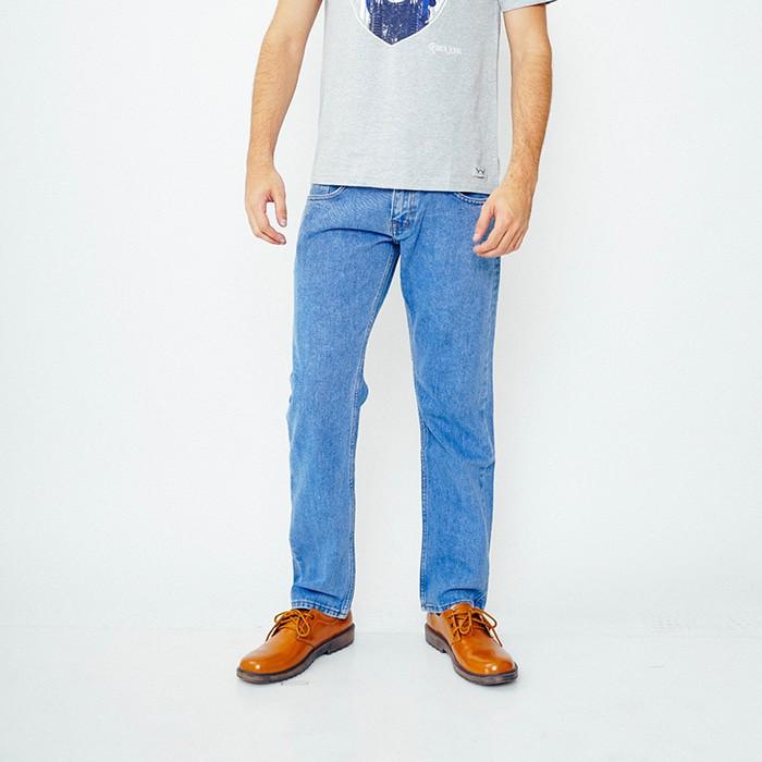 Edwin Celana Jeans Pria Panjang Biru Muda (508-LEO-04) - Mi77ec