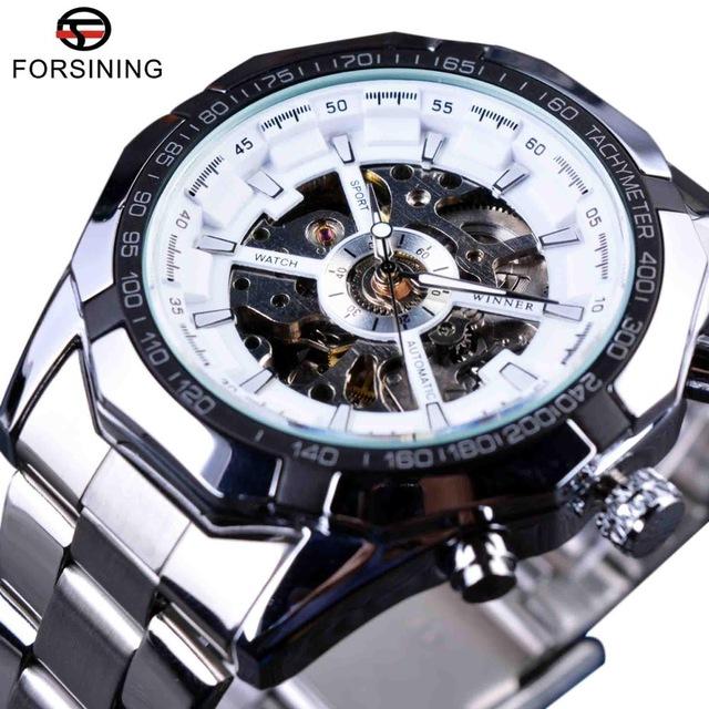 Forsining Terbaik Merek Mewah Uhr Pria Kerangka Selai Tangan Mekanis Otomatis Gold Anti Karat Antik Pria Bisnis Selai Tangan internasional