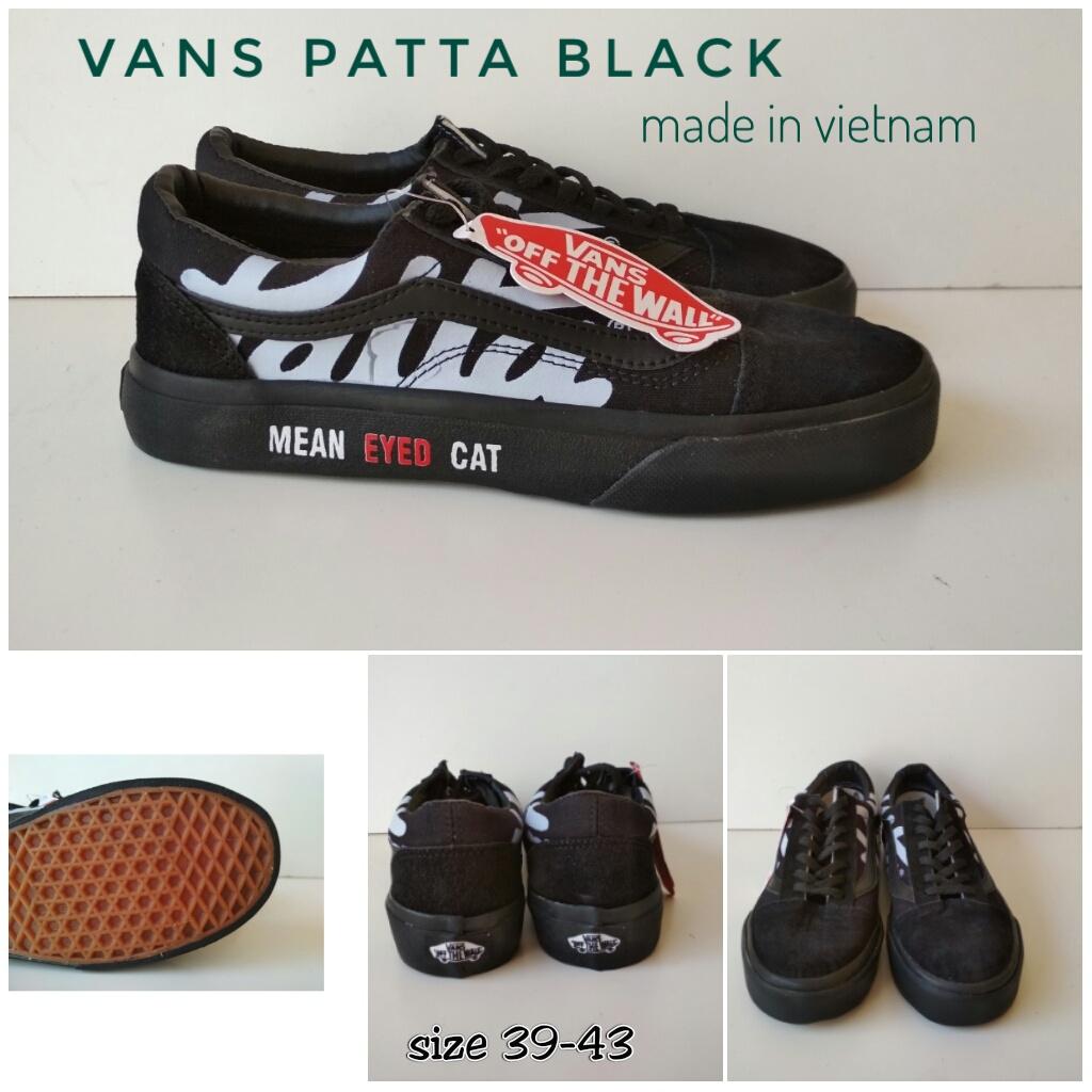 Vans Patta Black list black MADE IN VIETNAM size 39-43