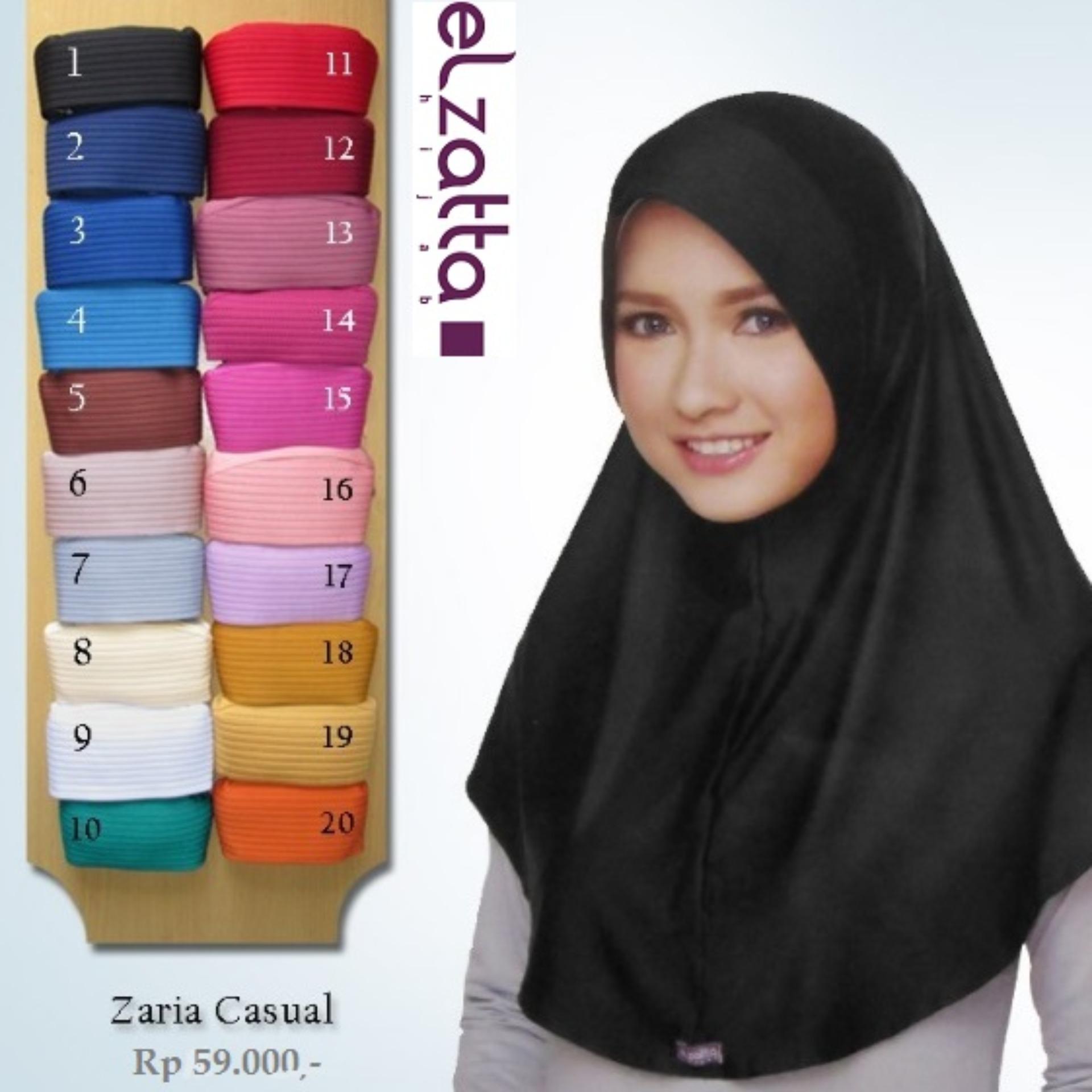 Bergo original kerudung Elzatta Zaria Casual Jilbab Instan