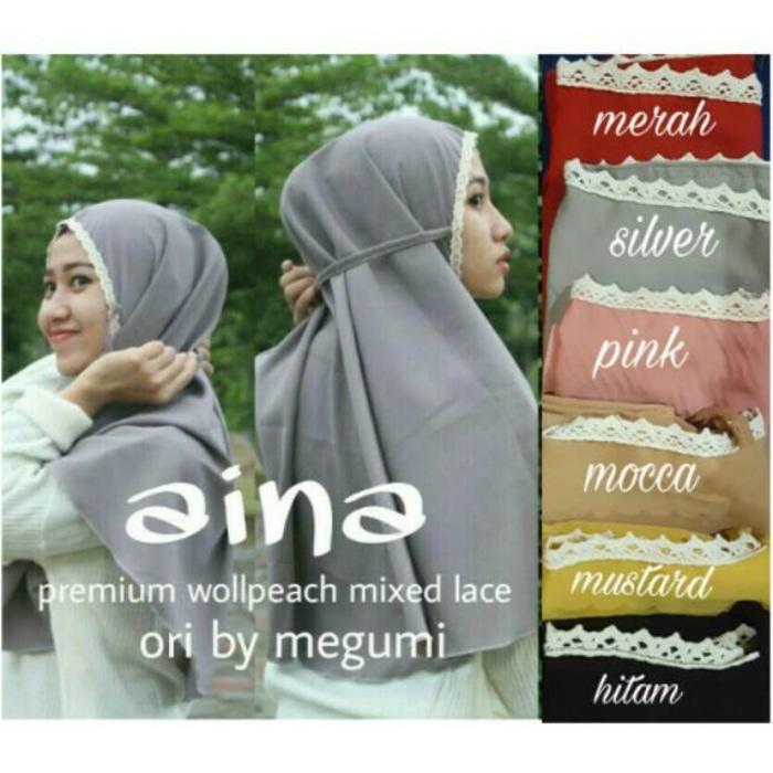 TERMURAH (1 kg = 10 pcs) AINA HIJAB BERGO AL AZHAR INSTAN RENDA