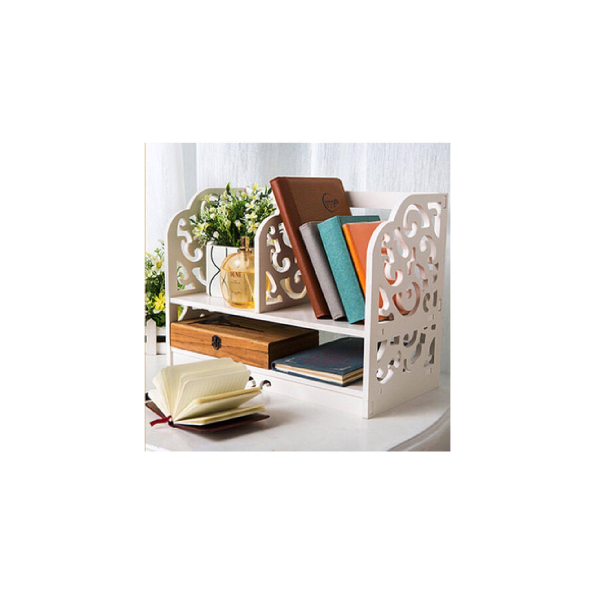 Furnitur & Dekorasi Furnitur Furnitur Ruang Kerja Rumah Meja RAK BUKU DIATAS MEJA MULTIFUNGSI