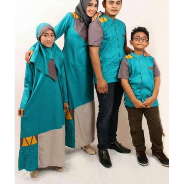 Couple muslim seragam keluarga sarimbit termurah baju koko gamis terbaru ayah ibu dan anak branded koko Xxl