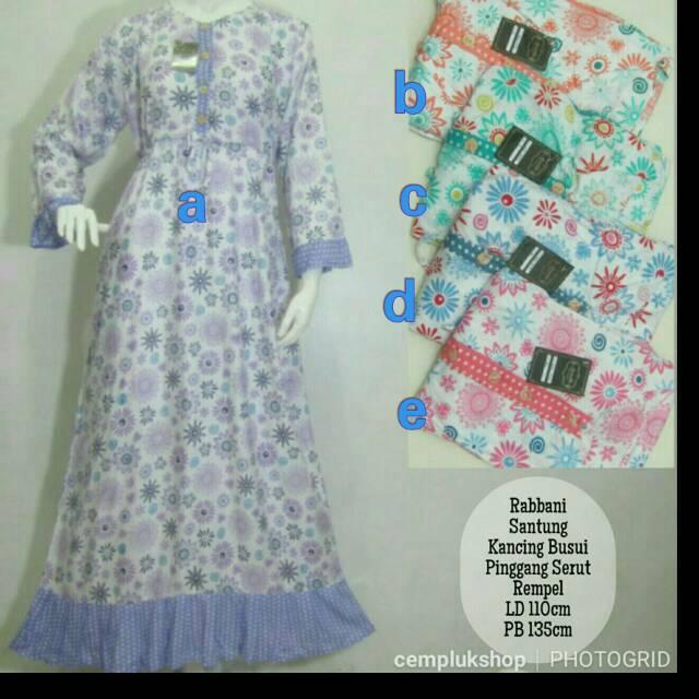 ECER gamis robbani soft busui d biru