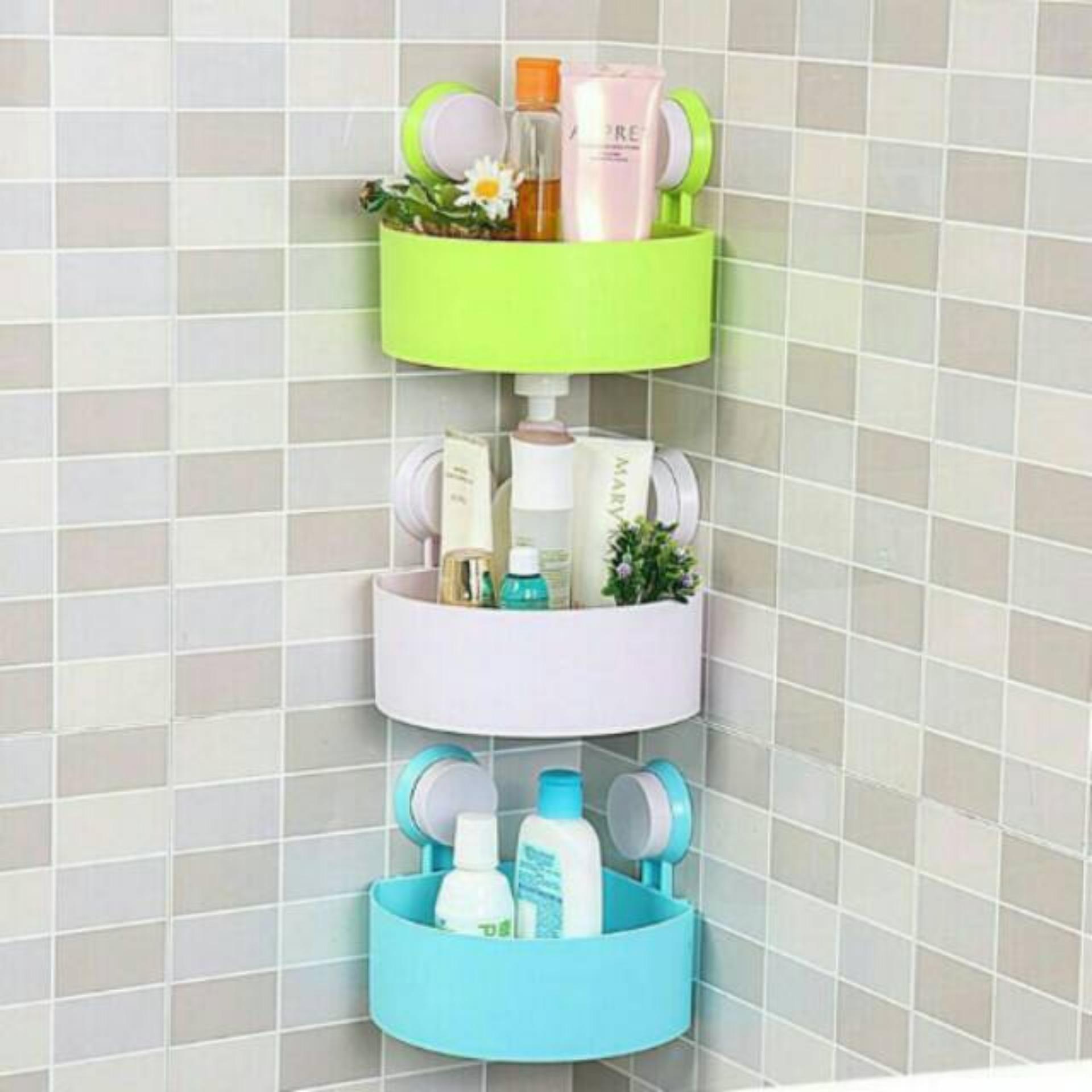Rak Sudut kamar mandi Serbaguna ( tak perlu paku, dan bor keramik) - 1 Rak