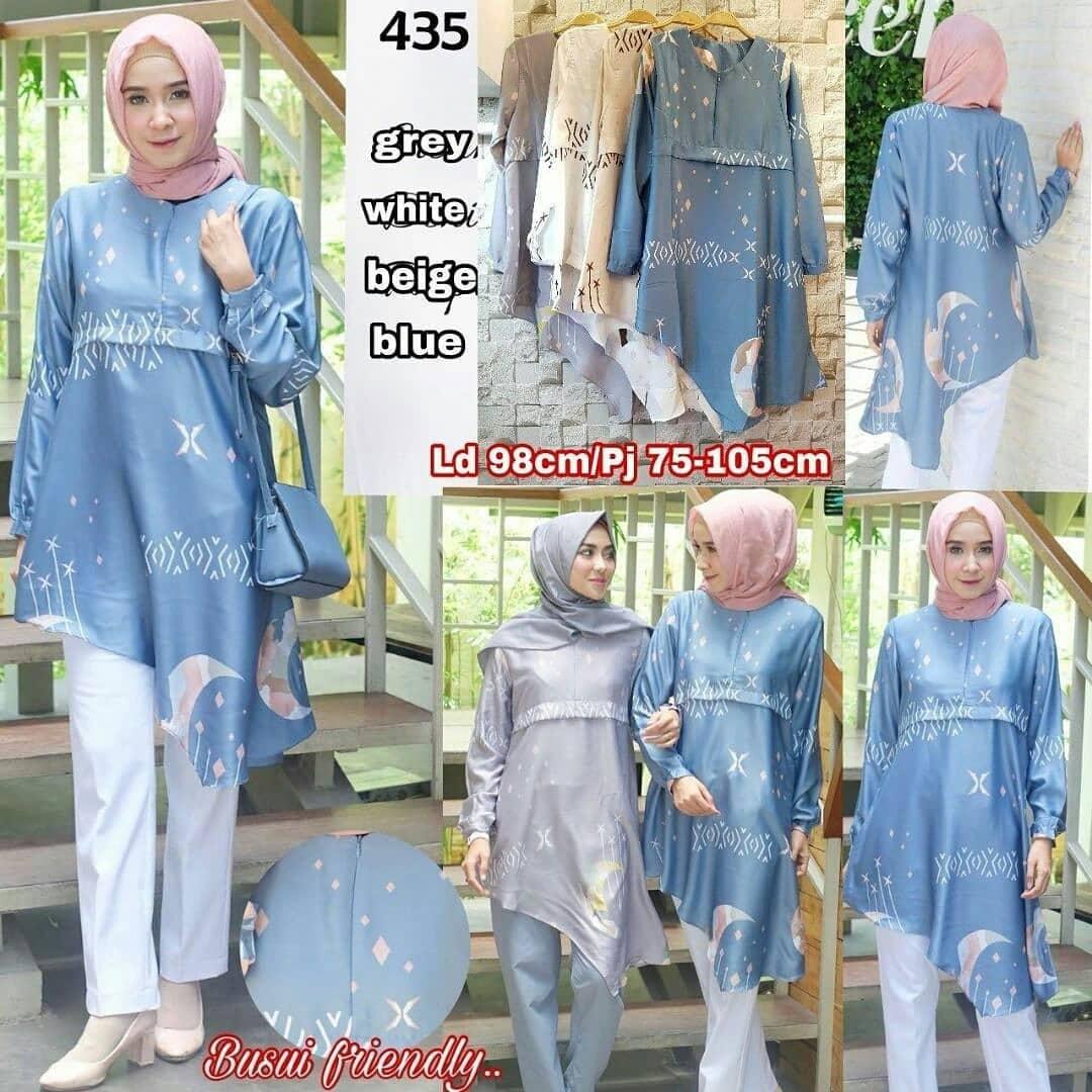 Atasan Blouse Hijab Kekinian Armani Silk 435