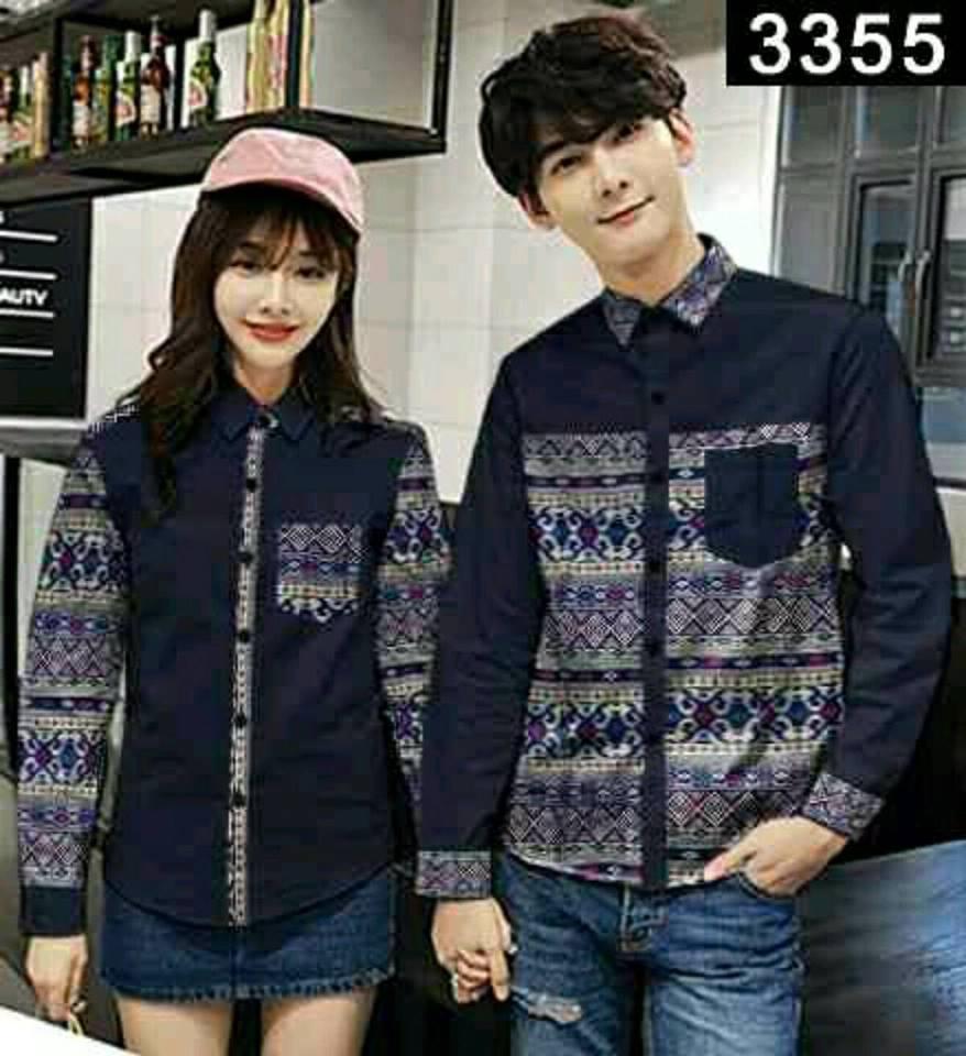 legiONshop - Kemeja Pasangan kemeja couple baju couple atasan baju pasangan TRIBAL POCKET (harga sudah 2 kemeja)