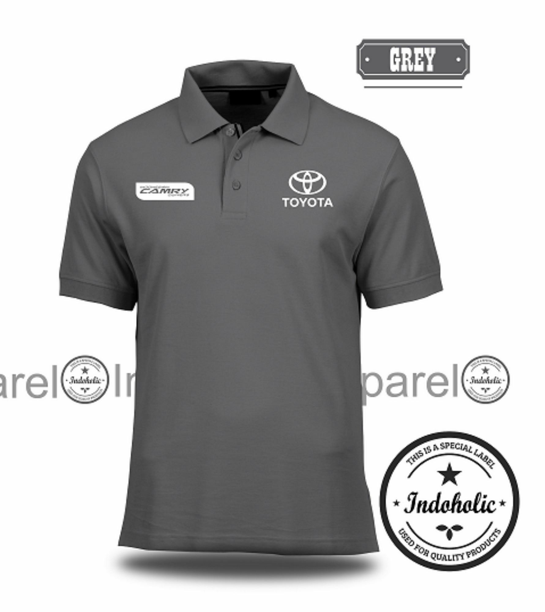 Polo Shirt Kaos Distro Mobil Sedan Sport Choper Toyota Camry Branded T-Shirt Fashion Pria Wanita Cowok Cewek Baju T-Shirt Jakarta Bandung Terbaru Jaman Now Kekinian Atasan Pakaian Polos Pendek Kerah Berkera