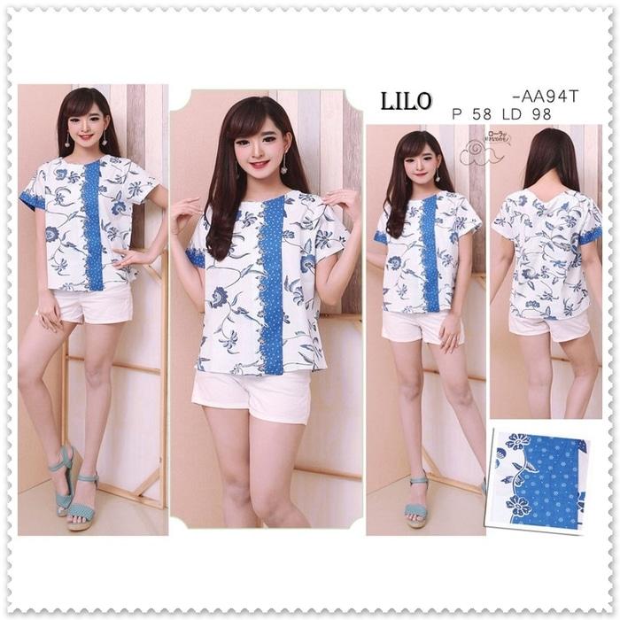 LILO - Atasan Batik Baju Batik Blouse Batik Modern Wanita Cheongsam