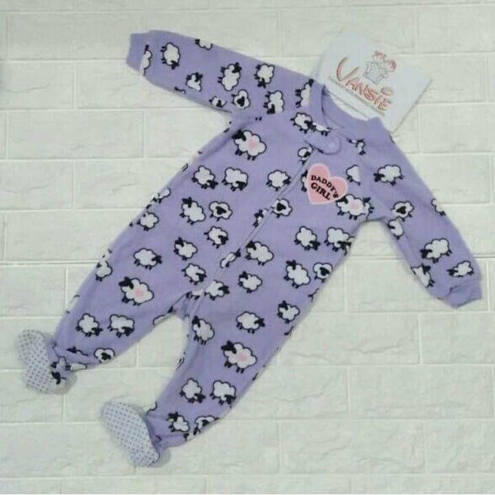 Baju sleepsuit anak branded bahan baby terry motif domba