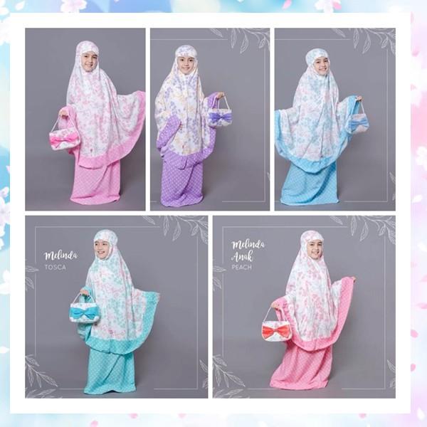 New Promo Anak - Mukena Rayon Melinda Untuk Anak Tk - SD Varian Warna Pastel Tas Cantik SD - UNGU
