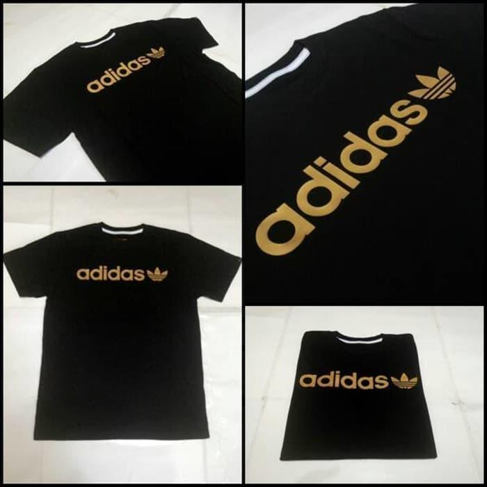 PALING DICARI Kaos ADIDAS GOLD bahan Combed 30'S PROMO
