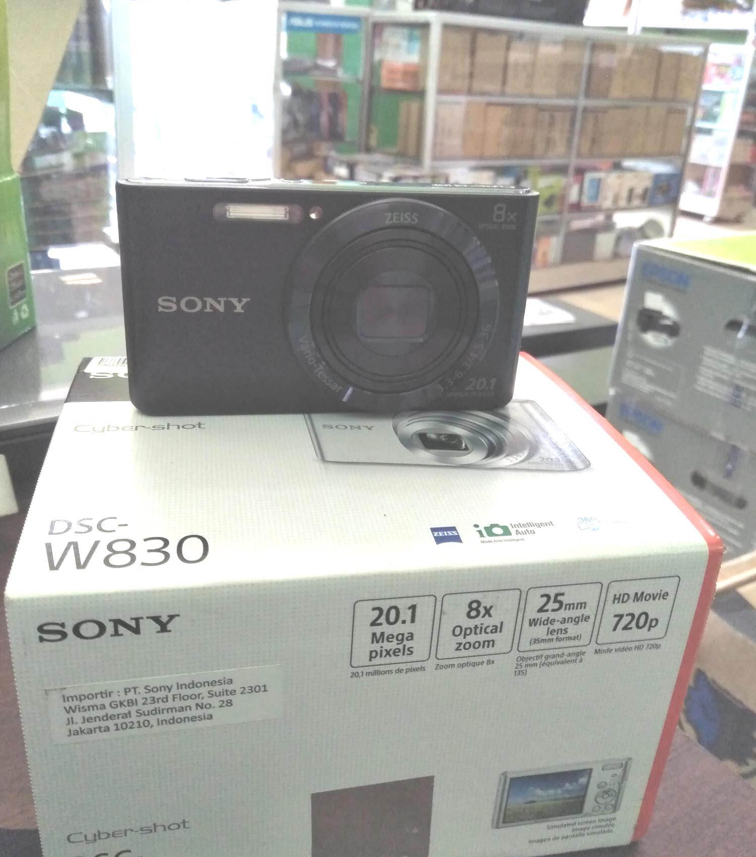 Kamera Pocket Sony CyberShot DSC-W830 Black (garansi sony) 20,1 MP 8x Optical Zoom