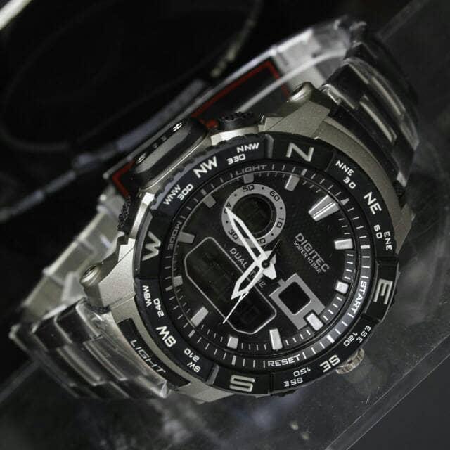 Jam Tangan Pria / Cowok Digitec R1577 Silver