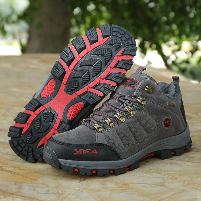 Sepatu Gunung/Hiking/Boot/Outdoor SNTA 470 Grey Red- Waterproof - ChyGSK