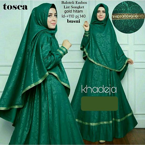 JC - DRESS MUSLIM SYARI FLOWER LIST SONGKET I HQ I KUALITAS PREMIUM (EMBOSS + LIST SONGKET)