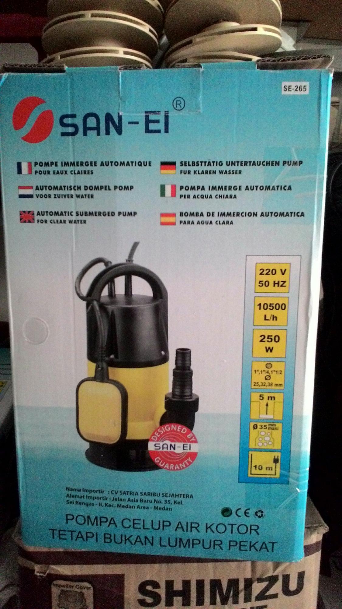 Mesin pompa air celup air kotor 250watt SANEI