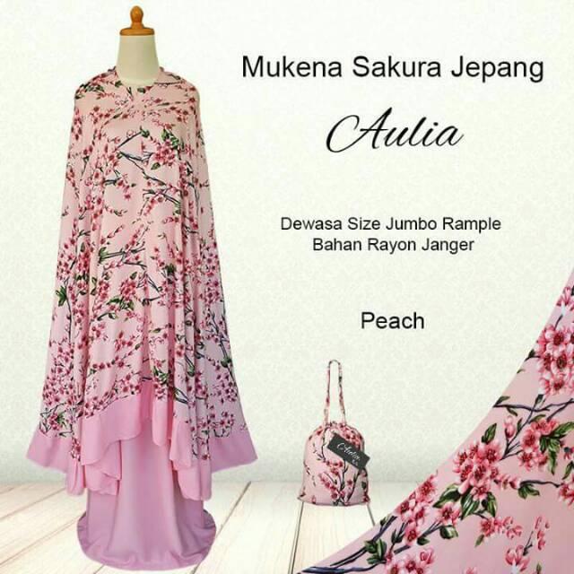 Mukena bali motif sakura adem,lembut dan nyaman di pakai