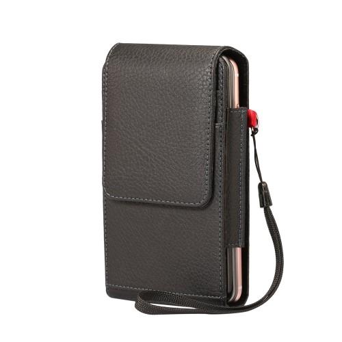 Sarung HP Pinggang Kulit Vertikal untuk 2 HP Handphone dengan Tali Pegangan Ukuran 5,5 Inch (16 X 7,5 Cm) / Sarung HP Kulit / Dompet HP Pinggang / Dompet HP Kulit / Tas HP Pinggang / Tas HP Kulit / Tempat HP Pinggang / Tempat HP Kulit