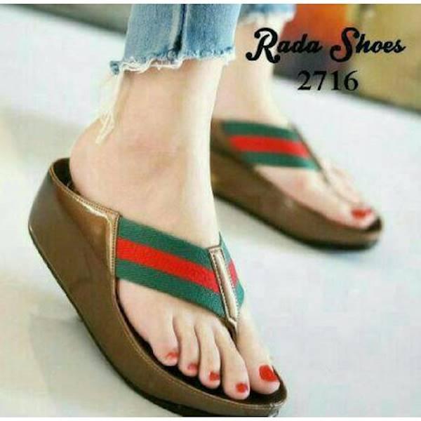 Wedges Jepit Gucci Hijau Merah 2716 Wtyuk