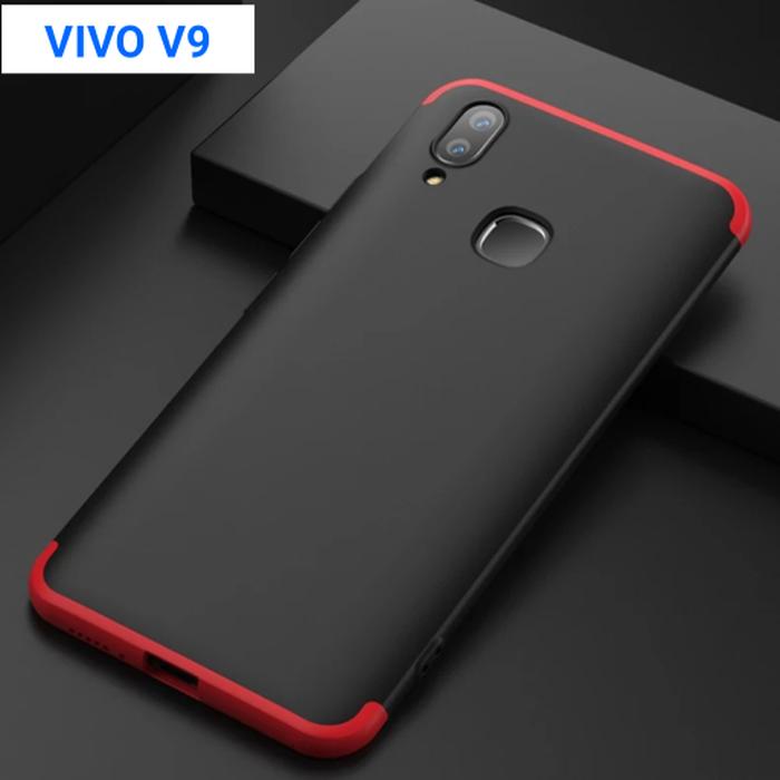 Case Vivo V9 New 2018 Hard Full Body 360 Casing Cover 3 in 1