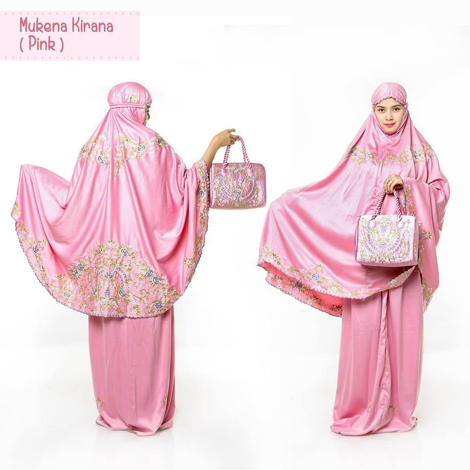 MUKENA TELEKUNG RUKUH DEWASA KADO HANTARAN NIKAH SATIN VELVET BORDIR TAS KREM PINK TOSCA PUTIH ABU ABU