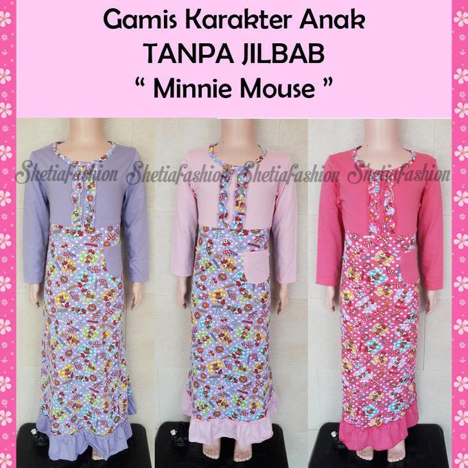 PROMO SALE GAMIS KARAKTER ANAK BAJU MUSLIM GROSIR MURAH MERIAH 3PC 7.8.9TH FZ001XO