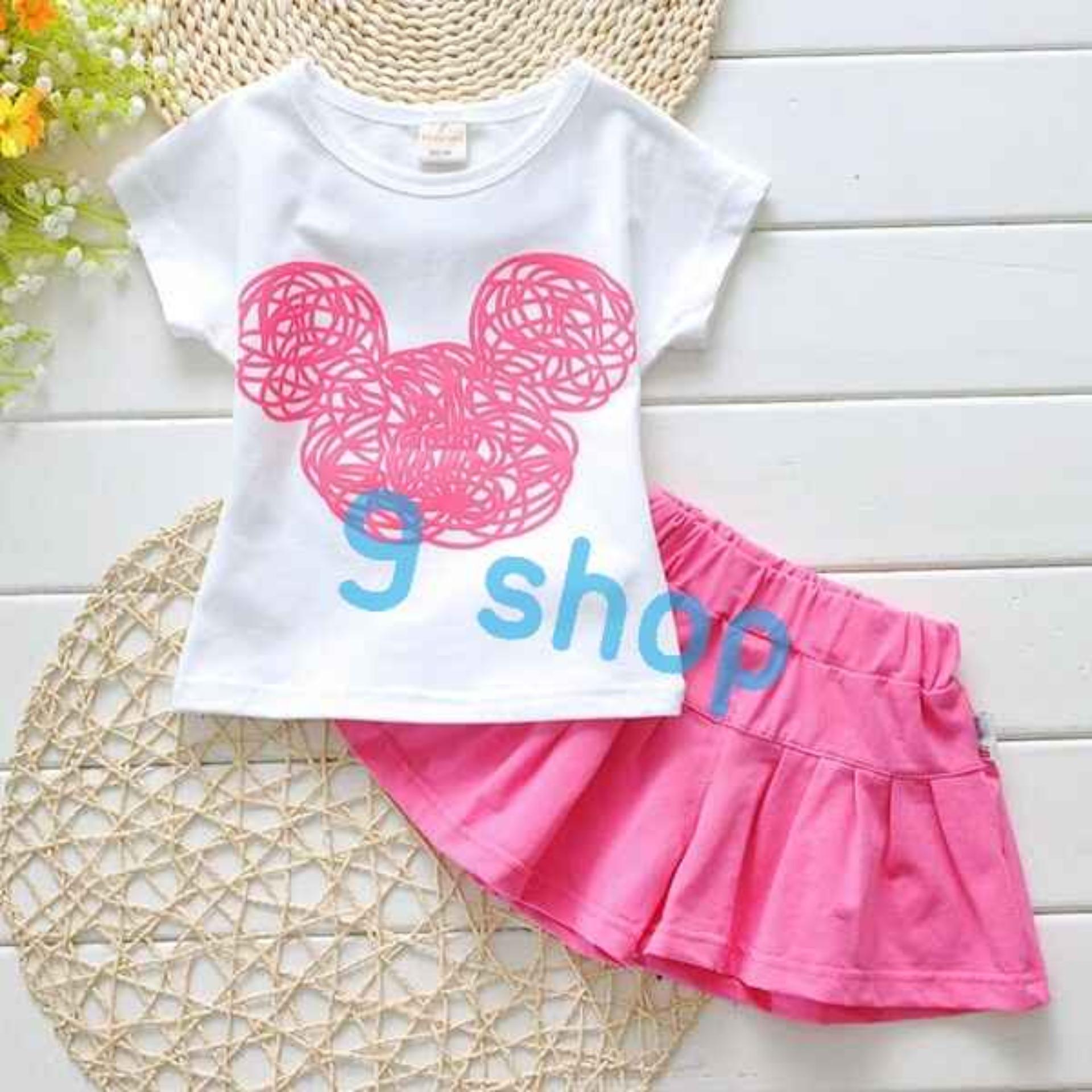 9 Shop Setelan Baju dan Rok Anak Perempun MICKY / Stelan Baju Anak Perempuan / Stelan Anak Cewek / Baju Anak Perempuan / Rok Anak Perempuan / Setelan Anak Cewek / Setelan Anak Murah / Baju Anak Murah / Stelan Kartun Anak