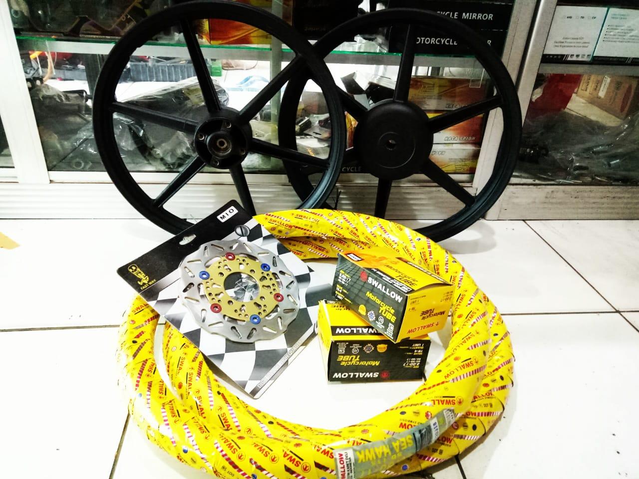 Paketan Velg Racing Palang 6 Vario-Beat-Scoopy Ring 17 Plus Ban Luar Dalam Dan Piringan