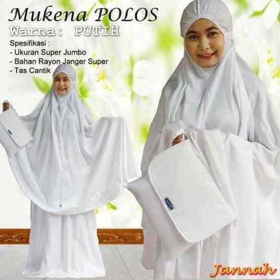 MUKENA BALI POLOS JANNAH - READY STOCK