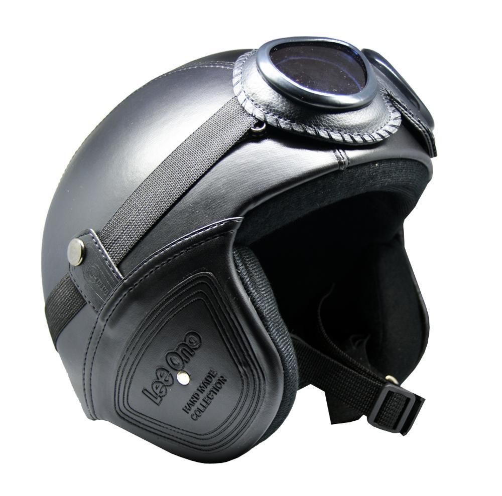 Helm Retro Vespa Kulit Clasic Kacamata 1 ukuran orang dewasa