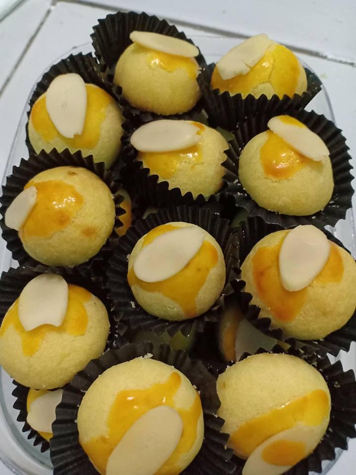 Kue Nastar Selai Nanas Topping almond slice Special HomeMade Enak Halal Tanpa Pengawet