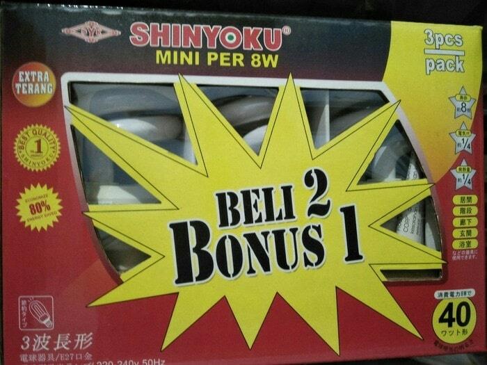 PROMO SAAT INI Shinyoku Mini Per 8w 8 w Bohlam Tornado Spiral ( 2 +1 ) Paket TERLARIS