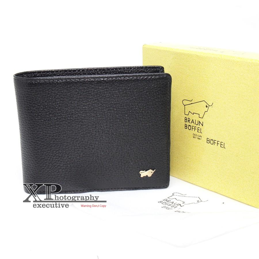 Paling Murah DOMPET KULIT ASLI PRIA IMPORT BRANDED BRAUNBUFFEL 211 - HITAM Toko Makmur Jaya
