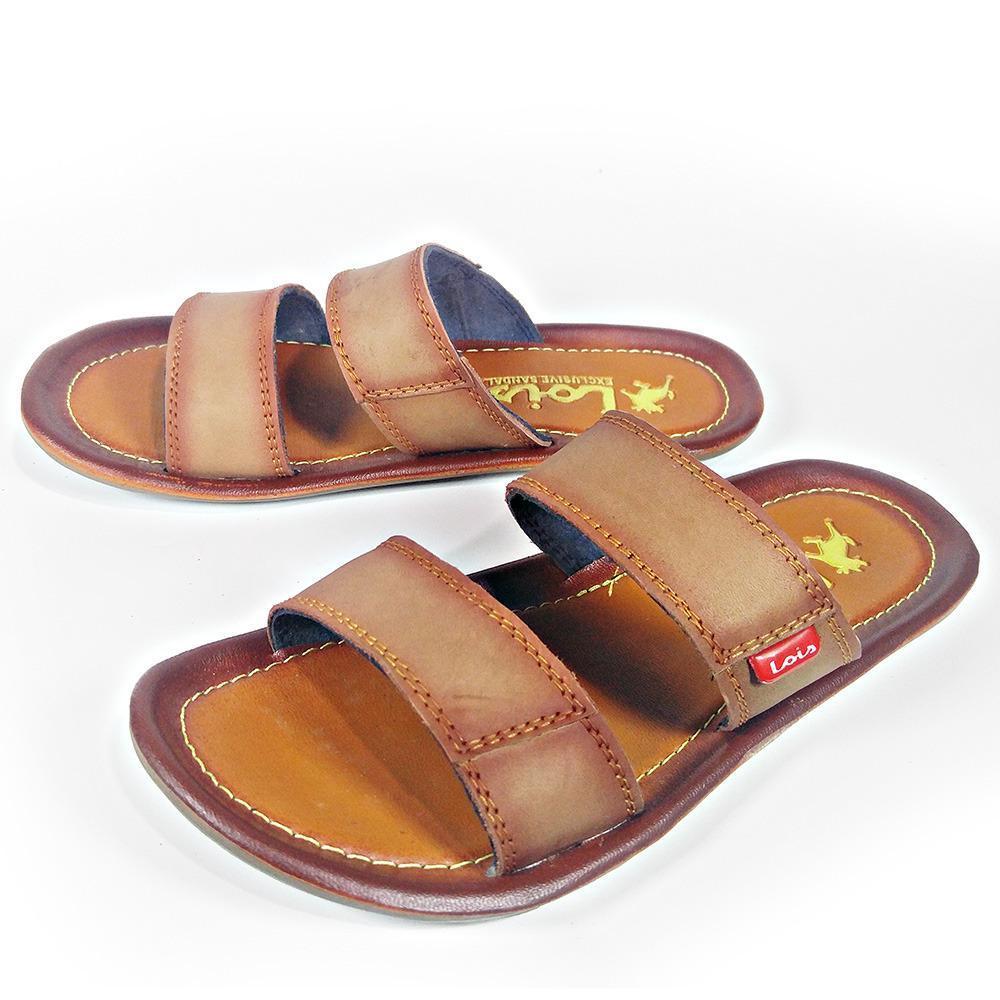 Hazel Al Zada - Fashion Sandal Kulit Pria Ban 2 Slop - Mocca