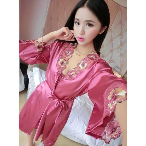 Promo !! Kimono Wanita Baju Tidur Kimono Murah Bajutidur Satin Daster Cantik - Stok Terbatas !!