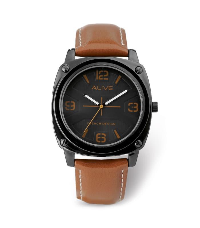 JAM TANGAN PRIA SOPHIE MARTIN ALIVE KULIT COKLAT OWEN GPU1087B7 MURAH