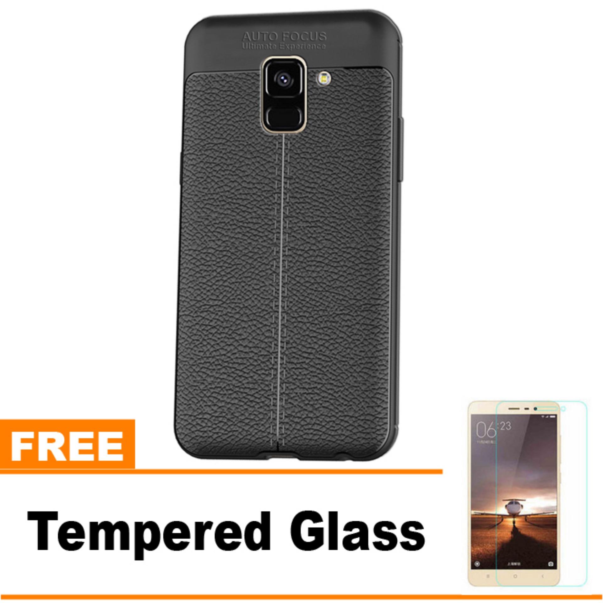 Original Lazada Case Auto Focus For Samsung Galaxy A8+ 2018 / A8 Plus 2018 - Hitam - Hadiah Tempered Glass