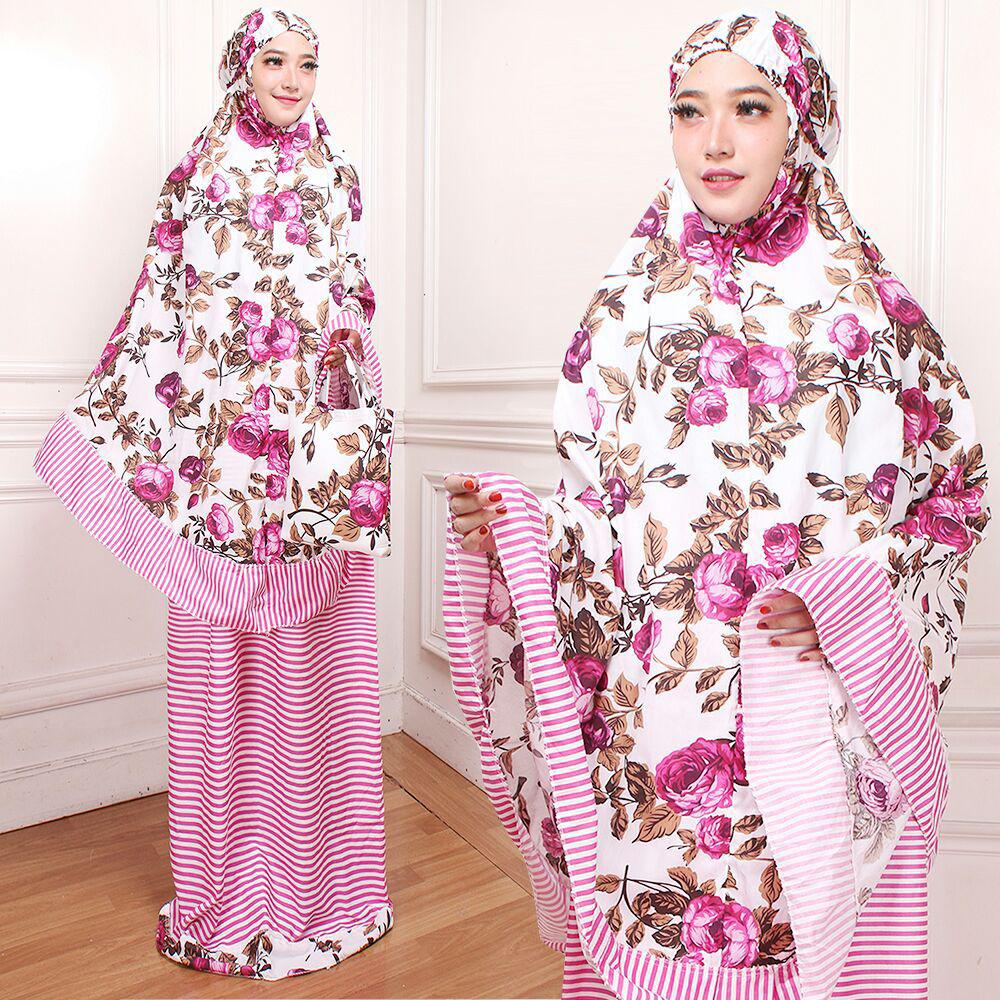 mukena dewasa muslimah trendy katun jepang bunga