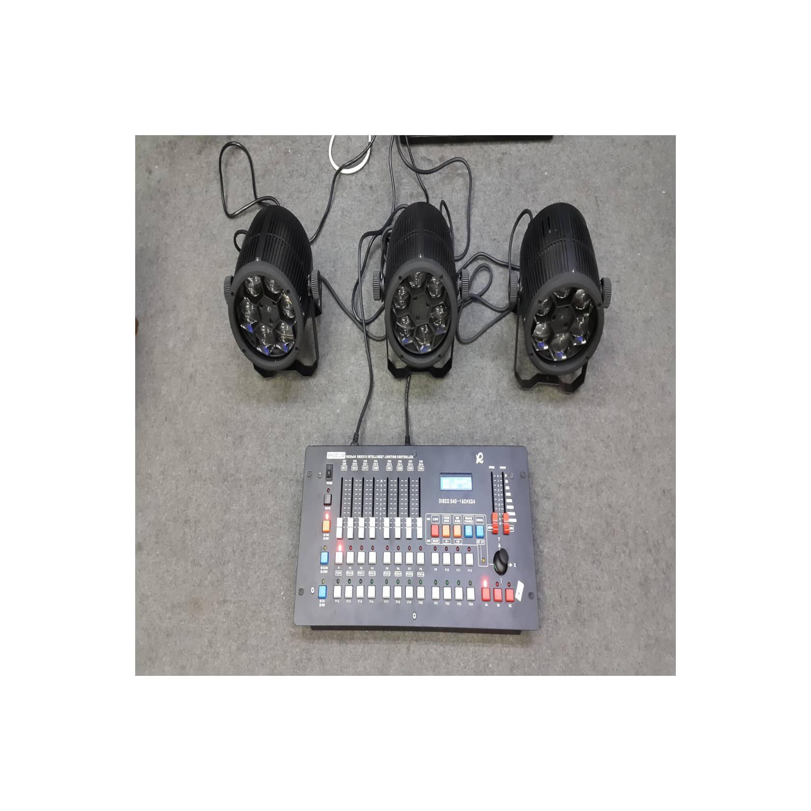 Paket Par bee eye beam light 6x10w 3 buah plus DMX 240 free kabel dmx