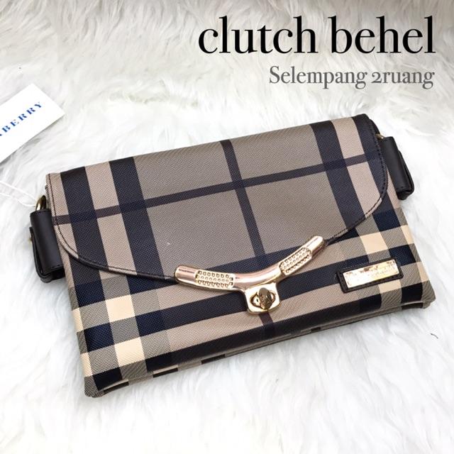 TAS CLUTCH BEHEL BURBERRY oval IMPORT Hello kitty