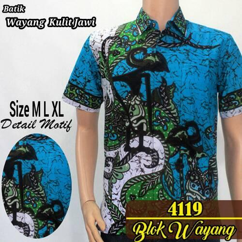 Baju Batik Kantor Baju Batik Kerja Atasan Batik Hem Batik Pria Motif Jagad -Tosca