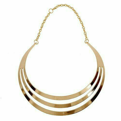 Kalung Wanita Triplet Golden Chocker