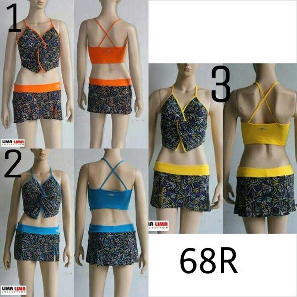 Baju senam stelan rok 63r