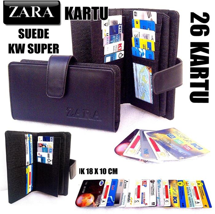 PROMO!!! DOMPET KARTU CARD ZARA WANITA KW SUPER HITAM (26 KARTU) - Hitam - HJLzuV