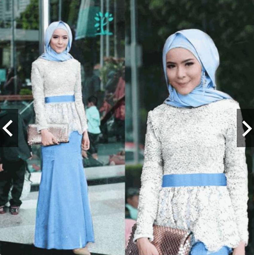 IndonesiaHeritage Setelan Kebaya Modern Brukat - Setelan Batik Wanita - Kebaya Pesta Brokat - Wisuda - Kondangan Muslimah - Kebaya Muslim - Gamis Kebaya - Fashion Busana Muslimah Maxy Dress ihadelia